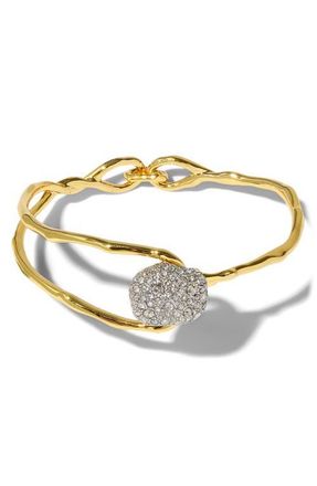 Alexis Bittar Solanales Crystal Pav&eacute; Pebble Bangle Bracelet in Crystals at Nordstrom