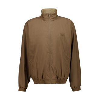 Ferragamo Omkeerbaar Blouson Jack - Heren - Zomerjassen - Bruin - XL - Wol - Jassen