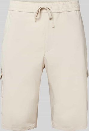 HUGO BOSS Regular Fit Cargoshorts mit elastischem Bund Modell Urbanex in Beige, Gr&ouml;&szlig;e 56
