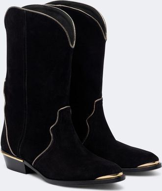 Isabel Marant Elbini suede cowboy boots