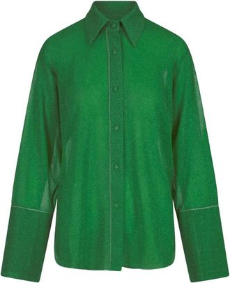 Os&eacute;ree Dames, Blouses & Shirts, Groen, Maat: S/M Polyamide