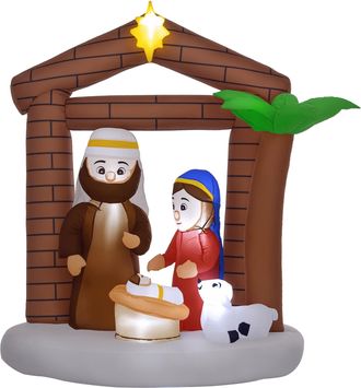 OEM Decoraci&oacute;n Inflable Navide&ntilde;a Con Luces Led E Inflador Hinchable Navidad Para Exterior 150x90x185 Cm Multicolor