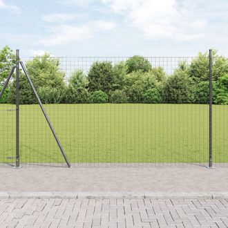 Berkfield Home Fence Posts Set of 104 Grey Concrete 3.2 x 3.2 x 83.5 cm