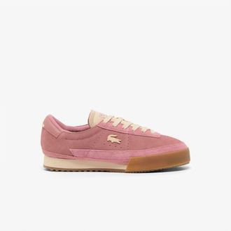 Lacoste Womens Aura Trainers in Pink Leather - Size UK 3.5