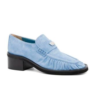 Valentina Rangoni Cortina Block Heel Loafer in Blue at Nordstrom, Size 8.5