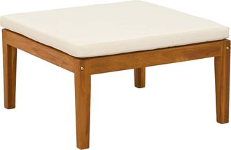 vidaXL Reposapi&eacute;s De Jard&iacute;n Con Coj&iacute;n Madera De Acacia S&oacute;lida Natural Vidaxl
