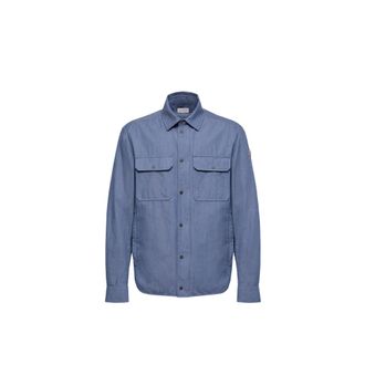 Moncler Moncler Denim Shirt Jacket, Men, Blue, Size: Xxl