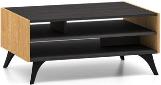 Petits Meubles Mesa de centro estratificado marrón Negro