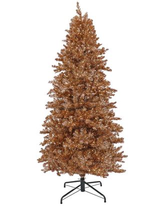 National Tree Company 9Ft Pre-Lit Christmas Rose Metallic Tree