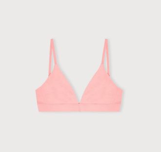 Organic Basics Core Triangle Bralette In Pink