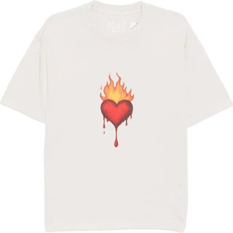 Melt T-shirt con stampa grafica - Toni neutri