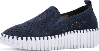 Ilse Jacobsen Tulip 4078 Womens Dress Flat Shoes Dark Indigo : EU 36 (US Womens 6) M, Leather