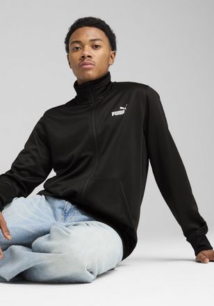 Puma Trainingsjacke PUMA ESS NO. 1 LOGO POLY TRACK JACKET, Herren, Gr. M, schwarz (puma schwarz), Piqu&eacute;, Obermaterial: 100% Polyester, unifarben, regular f