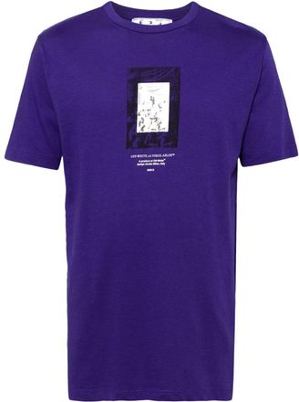 Off-white graphic-print cotton T-shirt - men - Cotton - 3XL - Purple