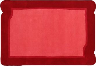Vente-Unique Alfombra 100% lana tejida a mano rojo cereza y rosa - 160 x 230 cm - 2100g/m&sup2; - MANOLA