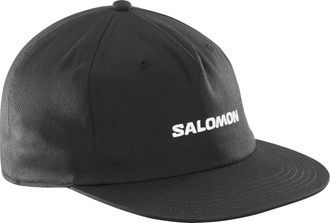 Salomon Baseball Cap SALOMON CAP FLAT, schwarz (deep schwarz), Baumwolle, Caps Baseball Cap