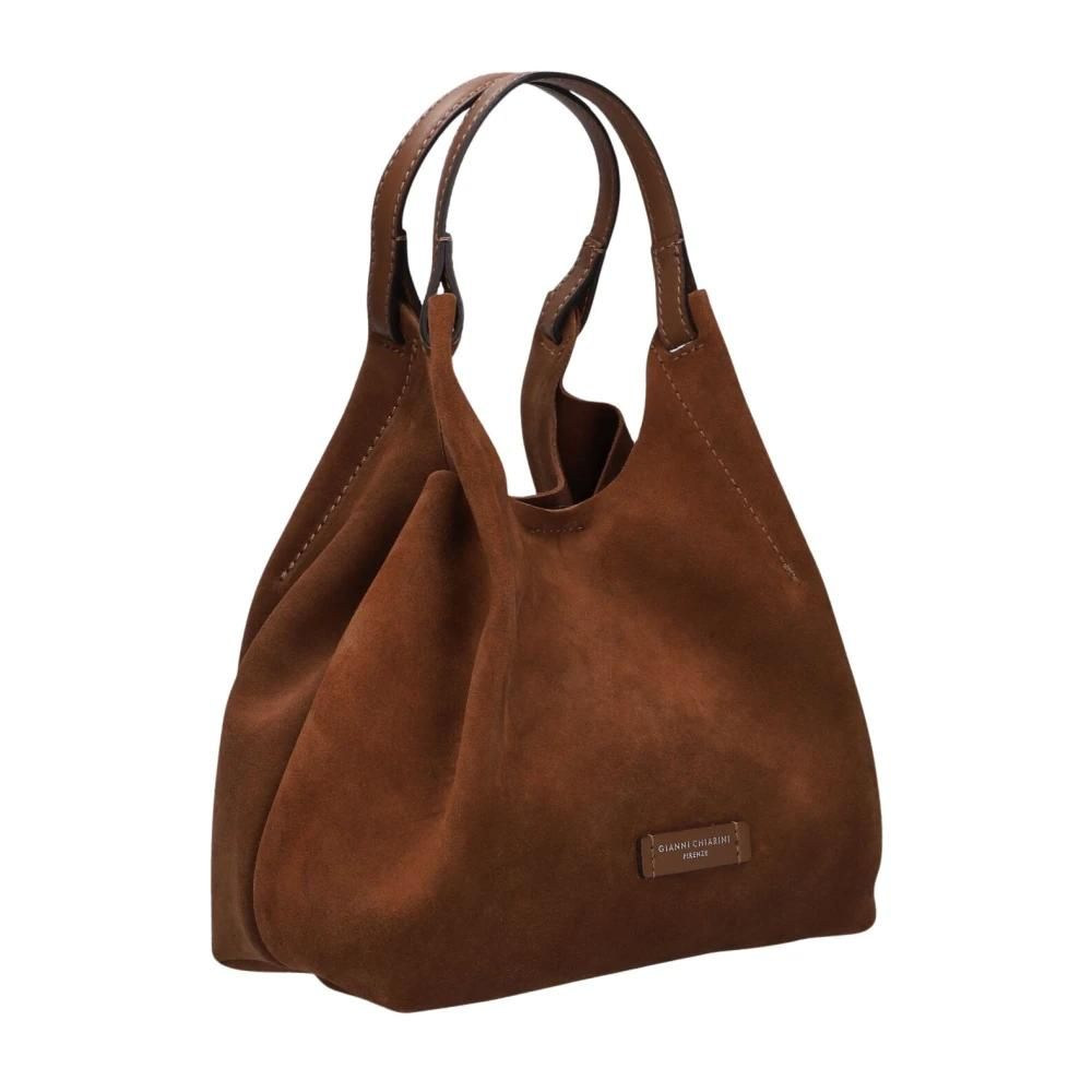Gianni Chiarini Wildleder-Tote Bag mit Henkel Violett ab 293,00