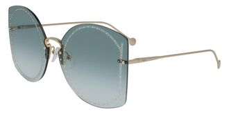 Ferragamo SF 196SR 750 Womens Sunglasses Gold Size 66