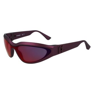 Karl Lagerfeld Unisex Red Injected Sunglasses - One Size
