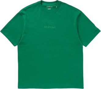 Nike Jordan Wordmark T-Shirt - Heren - Sportshirts - Groen - S - Katoen - Fitness