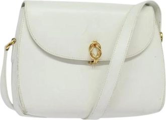 Gucci Pre-owned Cross Body Bags, female, White, Size: ONE SIZE Pre-owned Leather Cross Body Bag