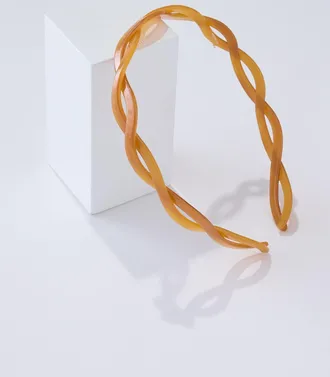 Talbots Braided Headband - Caramel - 001 Talbots