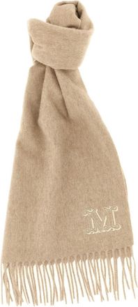 Max Mara Beige Fringed Scarf