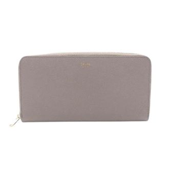 Celine Pre-owned Wallets, female, Gray, Size: ONE SIZE Pre-owned Leather Long Zip Wallet