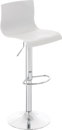 Clp Clp - Taburete De Bar Hover Blanco Metal Cromado