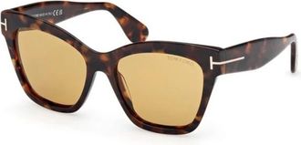Tom Ford Authentieke Elvira Bril - Premium Kwaliteit! - unisex - Zonnebrillen - Bruin - 55 MM - Accessoires