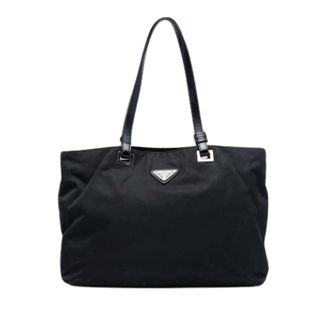 Prada Pre-owned Tote Bags, female, Black, Size: ONE SIZE Pre-owned Nylon Tote