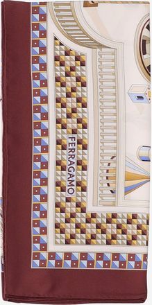 Ferragamo Nadir Print Silk Scarf