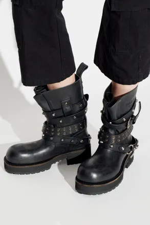Balenciaga Venom City Ankle Boots, Womens, Black