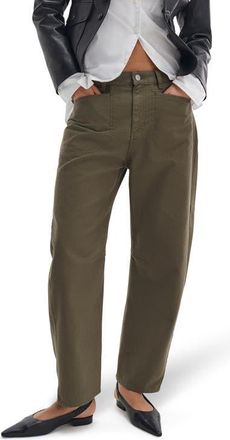 Rag & Bone Stevie Tapered Stretch Cotton Utility Pants in Olive at Nordstrom, Size 33