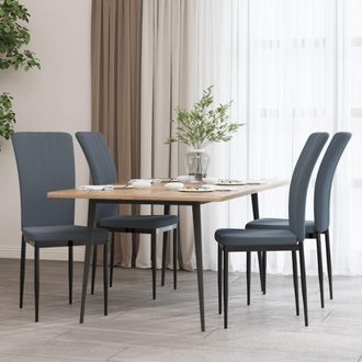 vidaXL Sillas De Comedor 4 Unidades Terciopelo Gris Oscuro Vidaxl