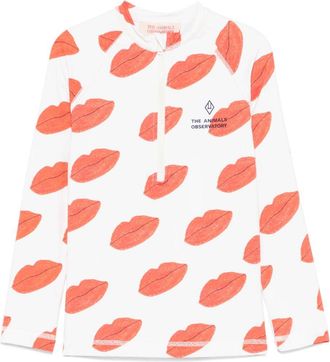 The Animals Observatory Deer swim top - kids - Polyamide/Elastane - 10 yrs - Neutrals