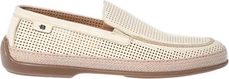 Baldinini Perforated Nubuck Loafer - Heren - Loafers - Beige - 44 EU - Leer - Schoenen