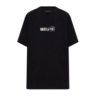 Yohji Yamamoto GFX Short Sleeve Tee - Heren - T-shirts - Zwart - S - Katoen - Tops