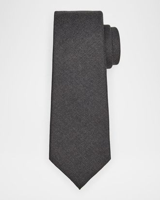 Kiton Men & apos;s Solid Wool 7-Fold Tie