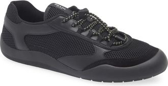 Prada Speedrock Mixed Media Sneaker in Nero at Nordstrom, Size 11.5Us