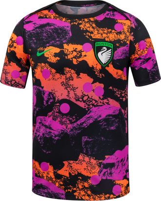 Nike Boston Legacy Nike Mens NWSL Short-Sleeve Pre-Match Top in Pink | M21556BUNT26-FIP