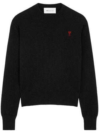 Ami Quota Red Ami De Coeur Crewneck Sweater