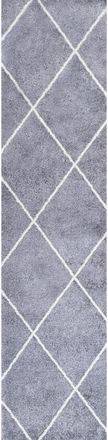 Jonathan Y Designs Cole Minimalist Diamond Trellis Area Rug in Gray/white at Nordstrom, Size 5Ft 0In X 5Ft 0In