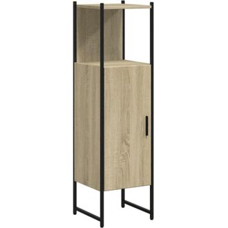 vidaXL Bathroom Cabinet Sonoma Oak 33x33x120.5 cm Engineered Wood Vidaxl