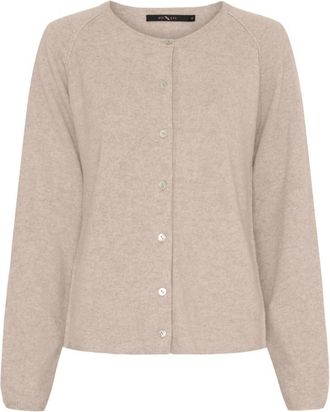 BTF-CPH Btfcph - Cashmere Cardigan - Dames - Truien - Beige - Maat: XL Kasjmier