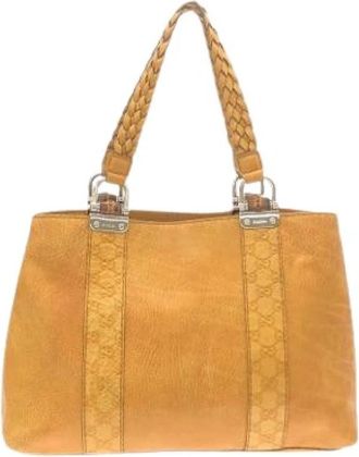 Gucci Pre-owned Handbag - Dames - Vintage Shopper - Geel - ONE Size - Leer - Vintage