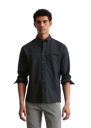 Marc O'Polo Businesshemd MARC OPOLO, Herren, Gr. XXL, N-Gr, blau (marine), Web, Obermaterial: 78% Baumwolle, 22% Lyocell, unifarben, Hemden Businesshemd