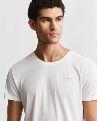GANT Men 2-Pack Crew Neck T-Shirts (XXXL) WHITE
