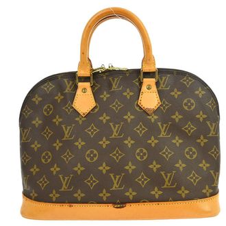 Louis Vuitton Alma Handbag Monogram Canvas Brown Canvas Handbag (Pre-Owned)