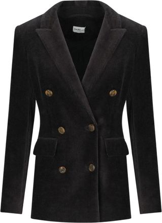 Marella Rum Fluweel Blazer - Dames - Blazers - Zwart - XS - Katoen - Jassen